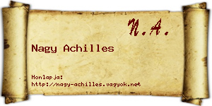 Nagy Achilles névjegykártya